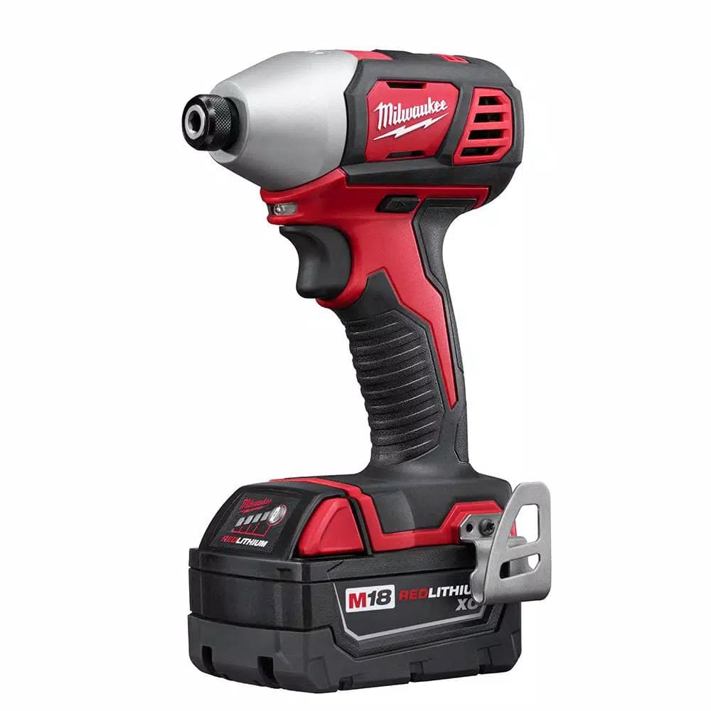 Milwaukee M18 18V Lithium-Ion Cordless 4-Tool Combo Kit with (2) 3.0 Ah Batteries, Charger, and Tool Bag