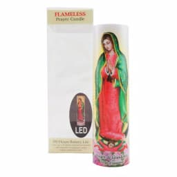 Stonebriar Collection 8 in. Virgin of Guadalupe LED Flameless Prayer Candle thumbnail 2
