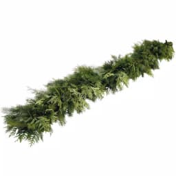 VAN ZYVERDEN 10 ft. Fresh Cut Pacific Northwest Douglas Fir and Western Red Cedar Mix Coil Garland thumbnail 1