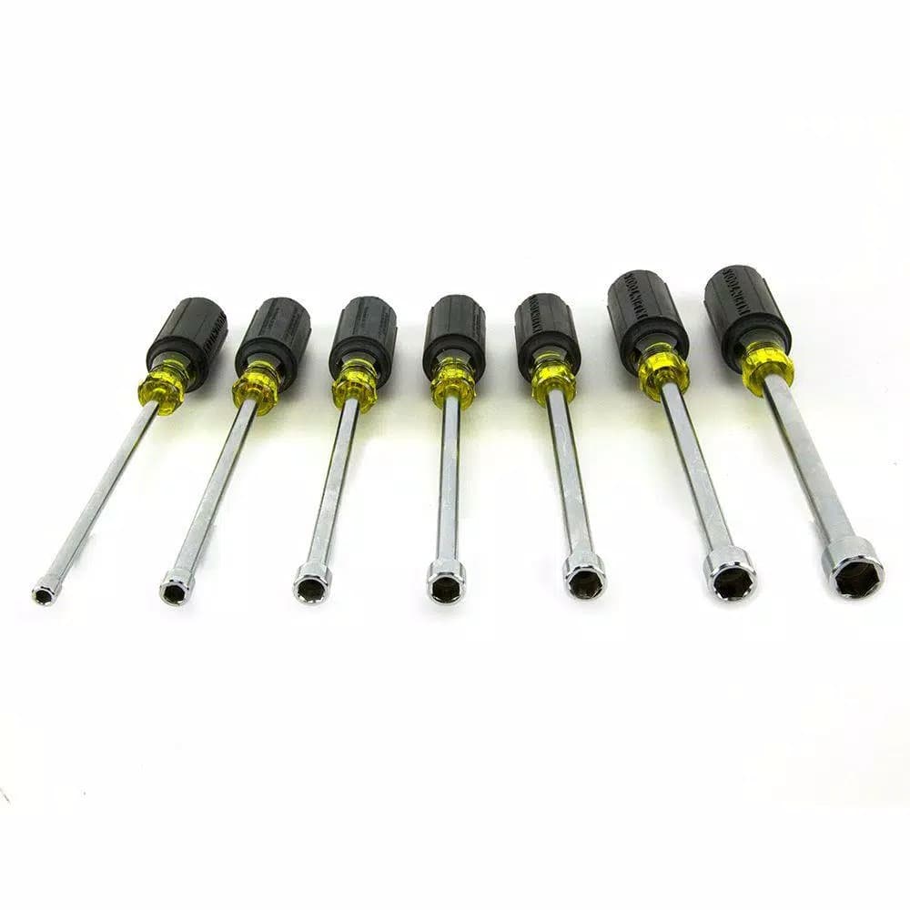 Klein Tools 7-Piece Hollow Shaft Nut Driver Set with Cushion-Grip Handles