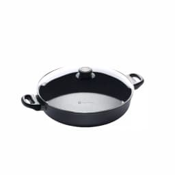 Swiss Diamond Classic Series 4.8 Qt. Cast Aluminum Nonstick Saute Pan with Glass Lid, Gray thumbnail 1