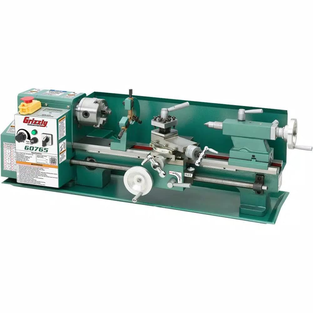Grizzly Industrial 7 in. x 14 in. Variable-Speed Benchtop Lathe with Digital RPM Display