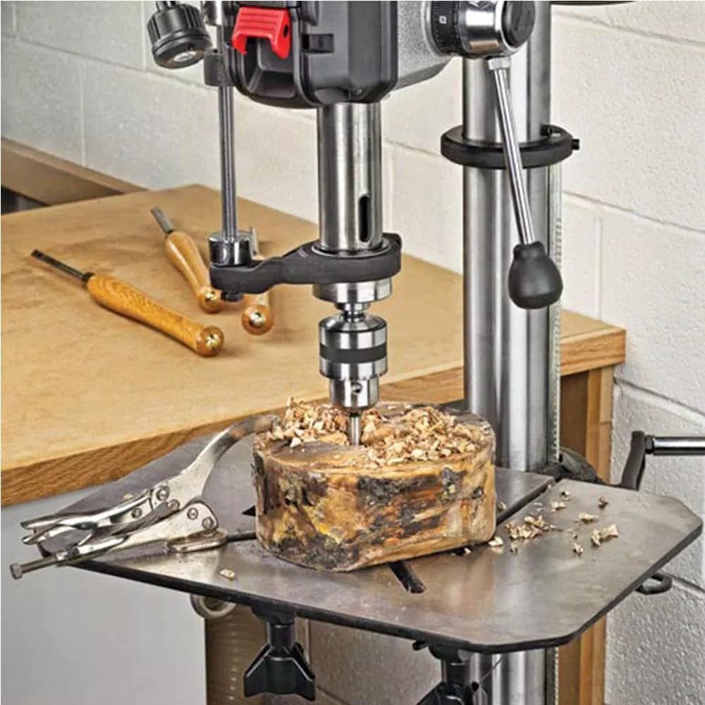Delta 18-900L 18 in. Floor Standing Drill Press with Laser, LED Worklight, and 16 Speeds