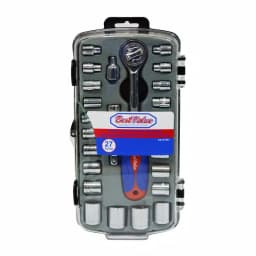Best Value 27-Piece 1/4 in. and 3/8 in. Socket Set with Ergonomic Ratchet, SAE and Metric thumbnail 2