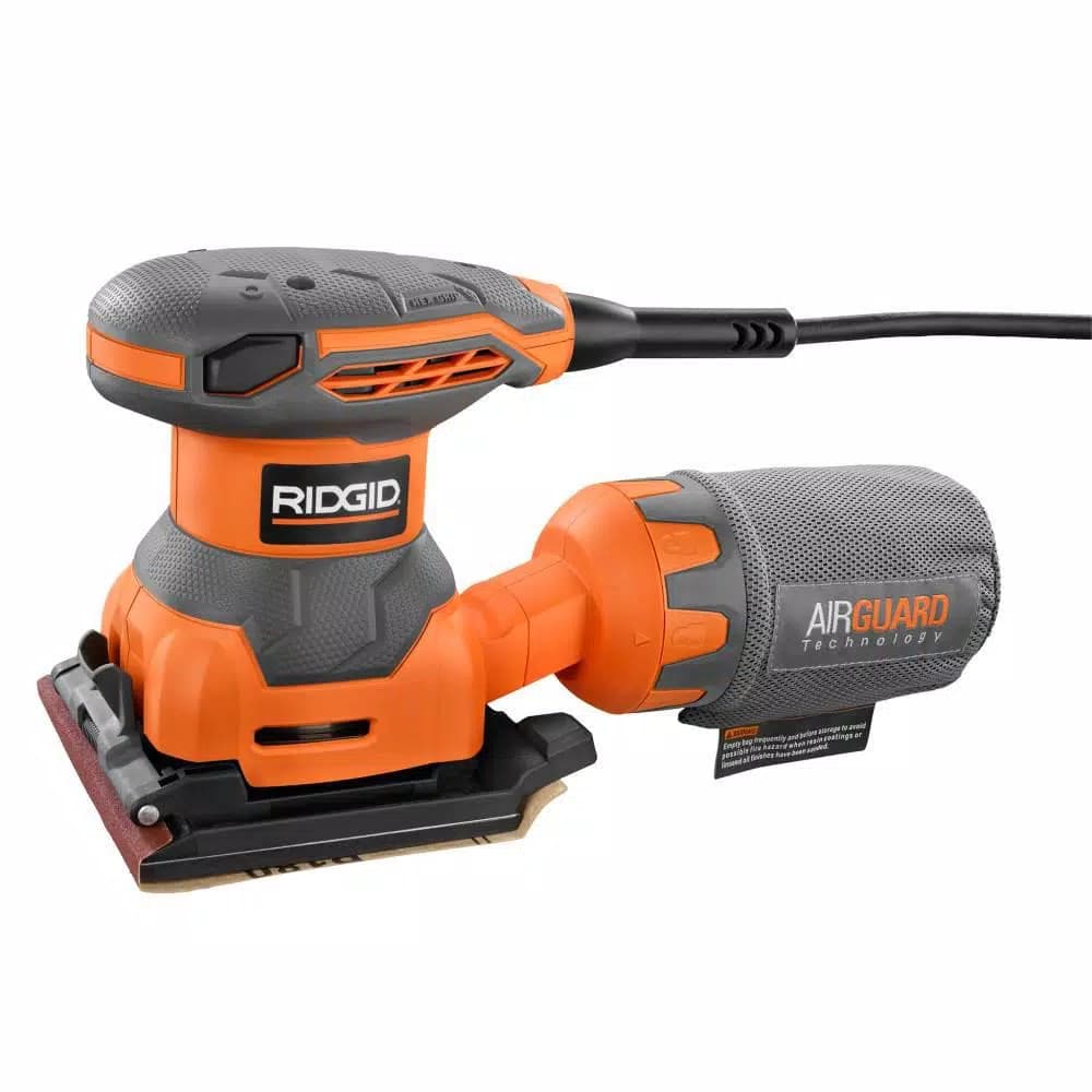 RIDGID 2.4 Amp 1/4 Sheet Sander with AIRGUARD Dust Collection Technology