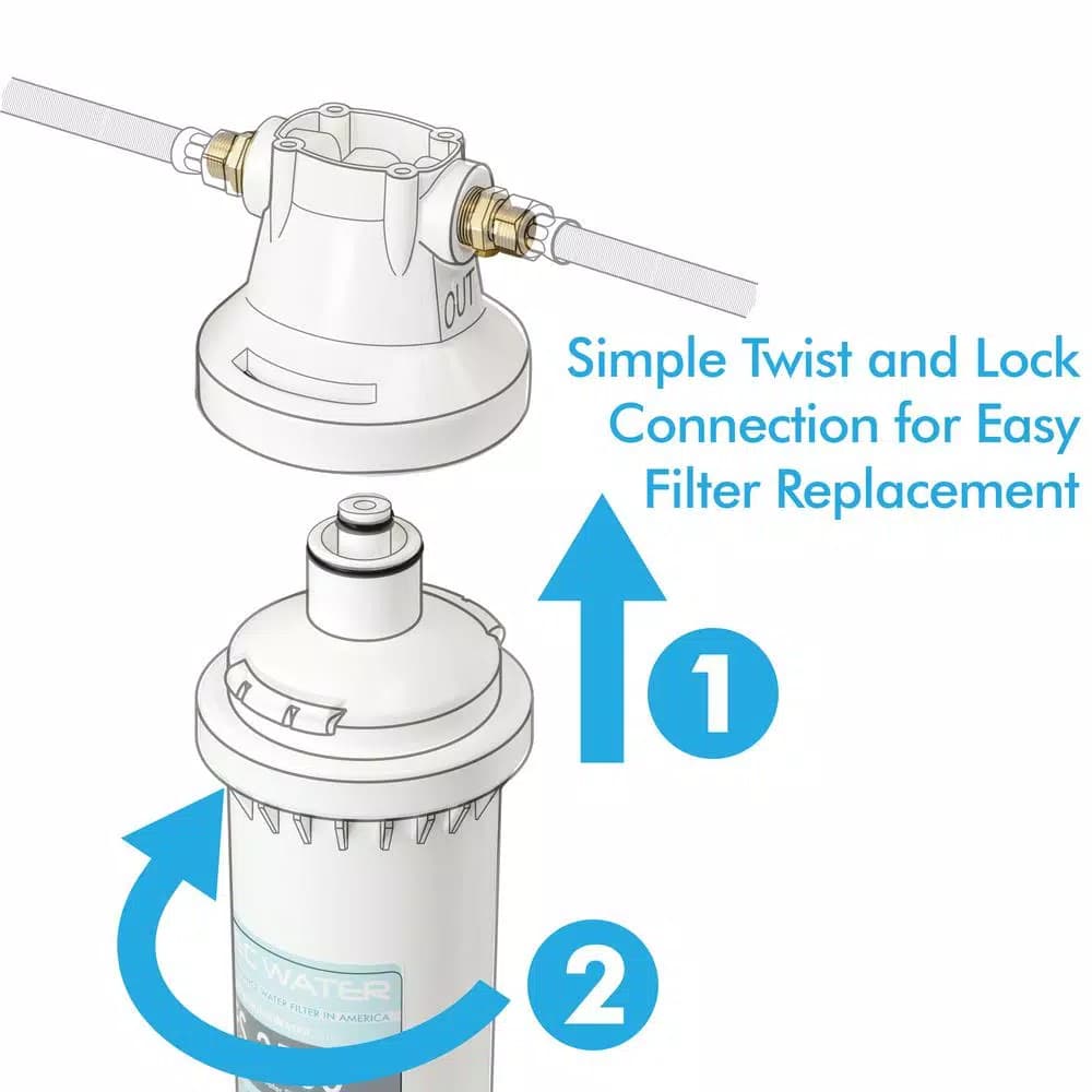 APEC Water Systems CS-Series CS-2500 Under-Counter Water Filtration System, High Capacity Easy Install