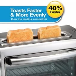 Hamilton Beach 2-in-1 1450W Toaster Oven and 4-Slice Toaster, Silver thumbnail 6