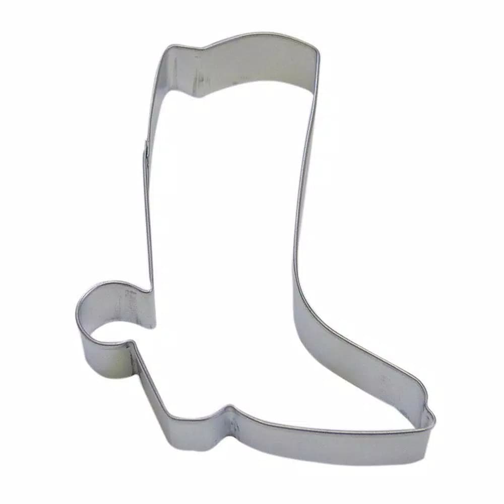 CybrTrayd-R&M 12-Piece Cowboy Boot Tinplated Steel Cookie Cutter Set with Recipe