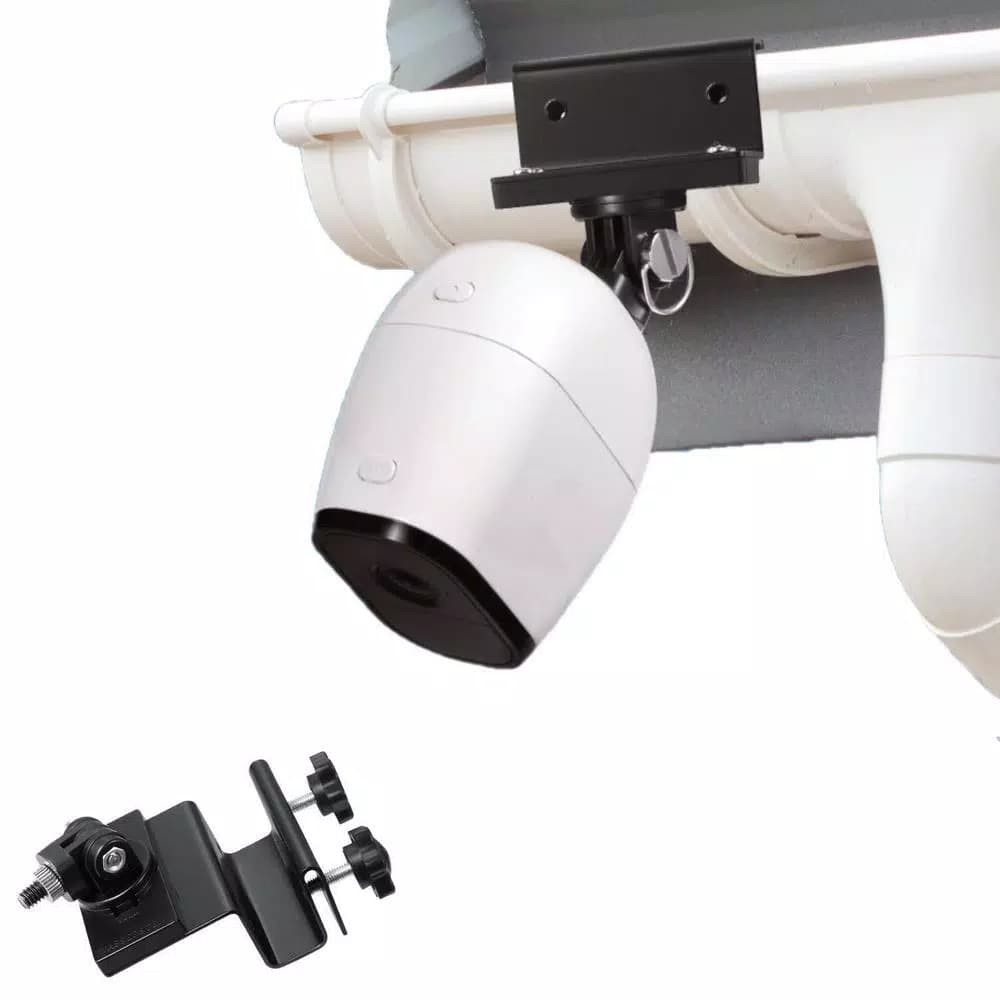 Wasserstein Weatherproof Gutter Mount for Arlo Pro, Ultra, Go, and Essential Security Cameras (Black)