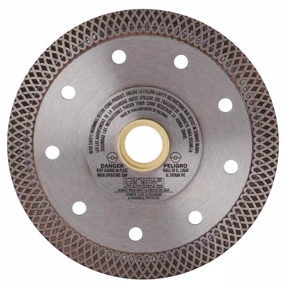 RIDGID 4.5 in. Turbo-Mesh Diamond Continuous Rim Blade for Tile