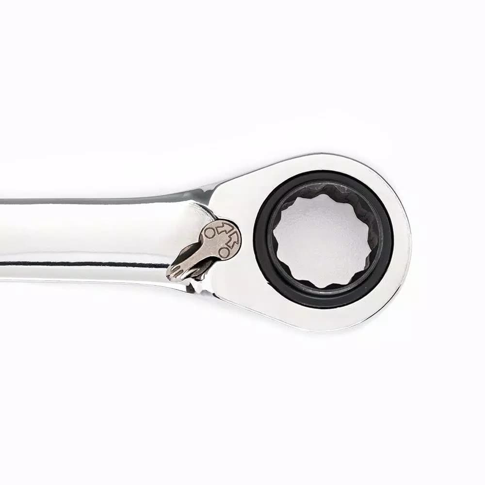Husky 4-Piece Quad Drive Reversible Ratcheting Wrench Set, SAE/Metric