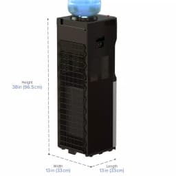 Brio Essential Series Tri-Temp Top Loading Water Cooler Dispenser, Black and Stainless Steel thumbnail 4