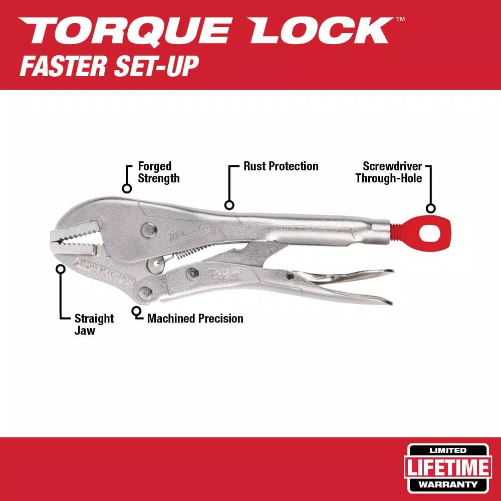 Milwaukee 10 in. TORQUE LOCK Straight Jaw Locking Pliers
