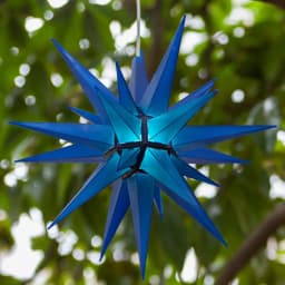 Kringle Traditions 14 in. Blue Illuminated LED Moravian Star Holiday Decoration thumbnail 2
