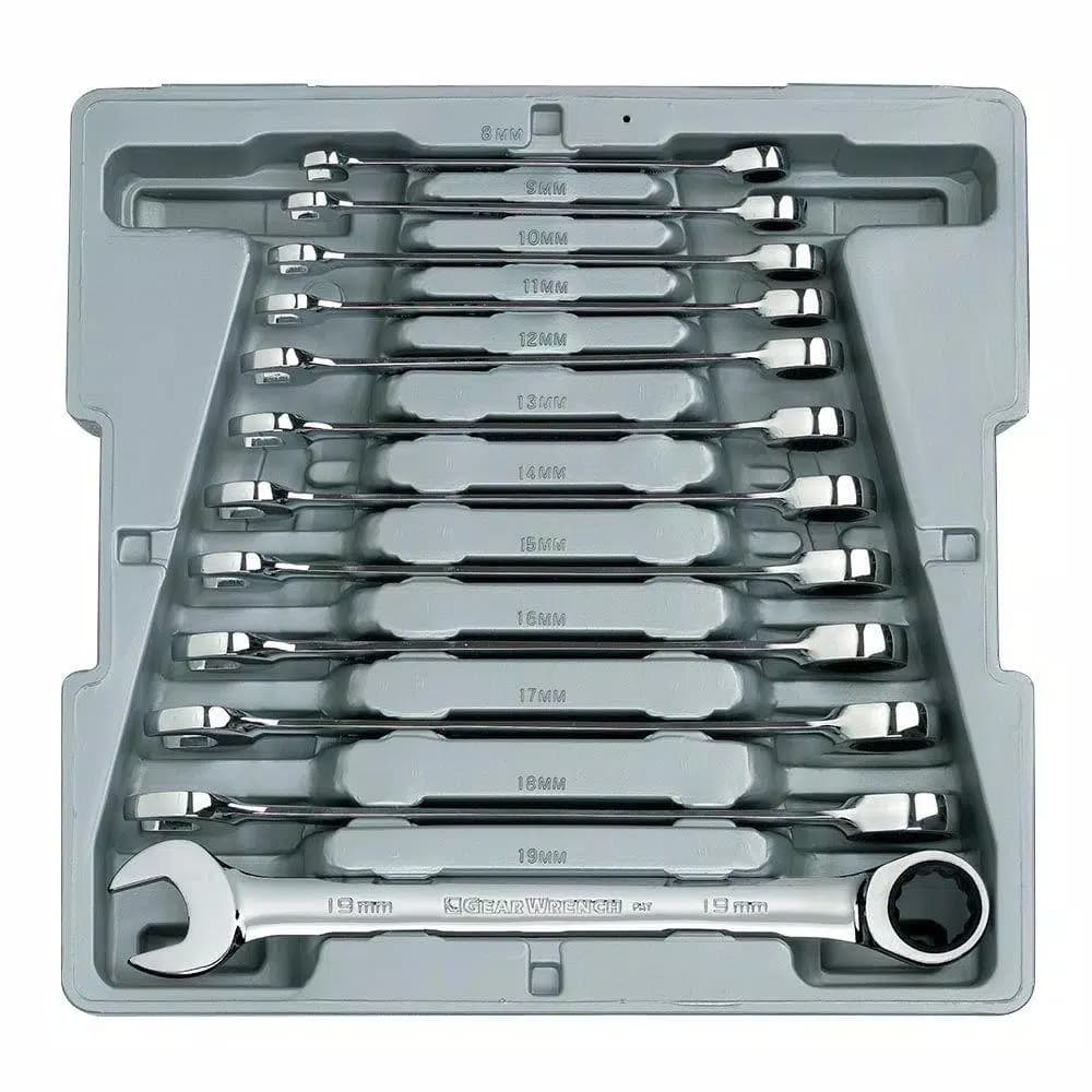GearWrench 12-Piece Metric Combination Ratcheting Wrench Set