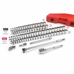 TEKTON 84-Piece 1/2 in. Drive Socket Set, 3/8-1-5/16 in. and 10-32 mm, SAE/Metric thumbnail 3
