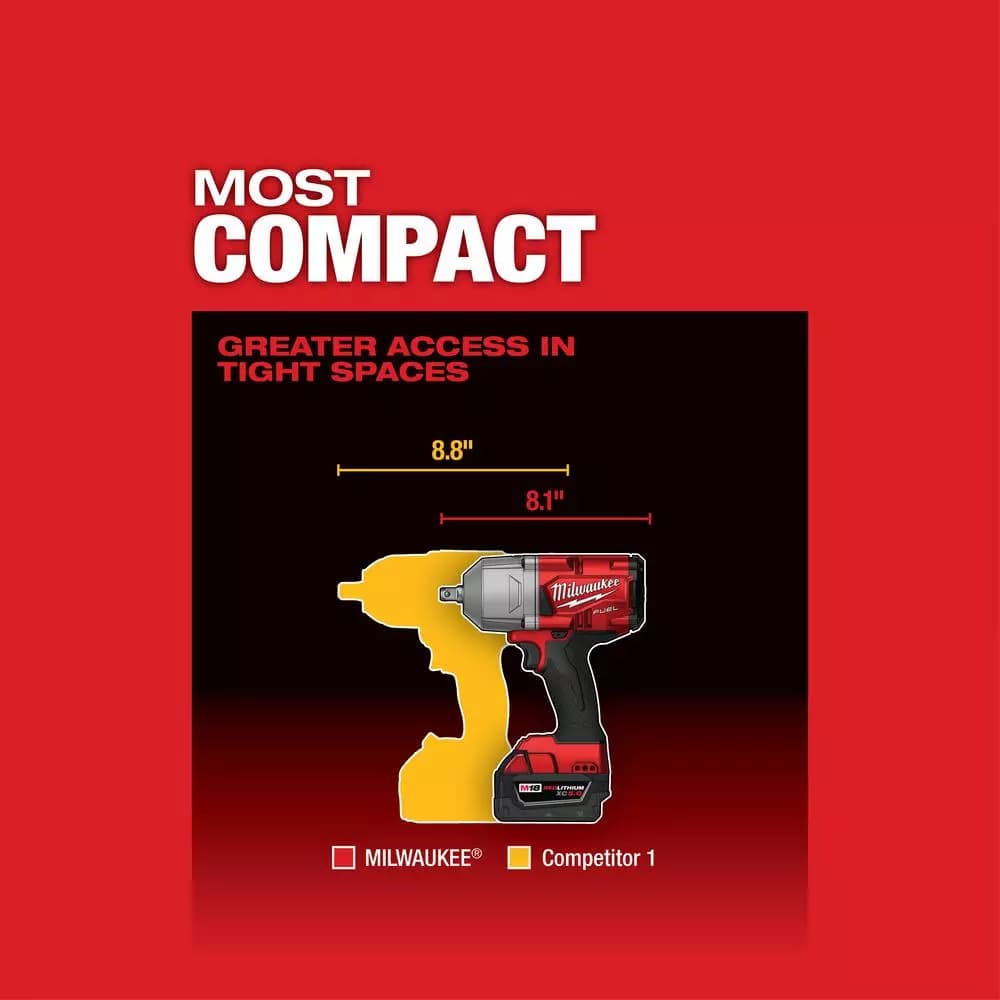 Milwaukee M18 FUEL 1/2 in. High Torque Impact Wrench with Pin Detent (Tool-Only)