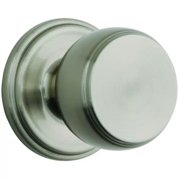 Brinks Security Push Pull Rotate Passage Door Knob, Satin Nickel