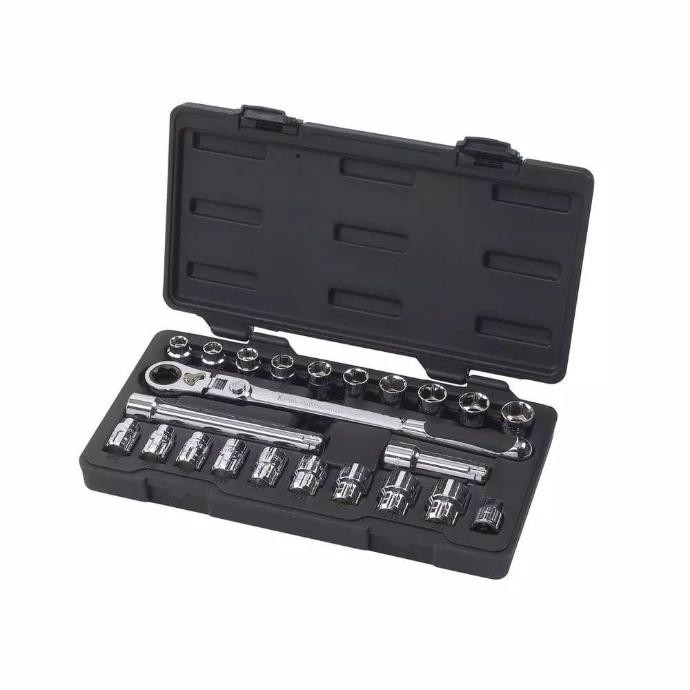 GEARWRENCH 3/8 in. Drive Gear Ratchet and Socket Set, 23-Piece Pass-Through System