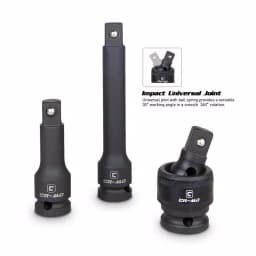 Capri Tools 61-Piece 1/2 in. Drive SAE/Metric Master Impact Socket Set with Extensions & Universal Joint thumbnail 7
