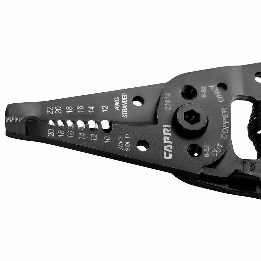Capri Tools Professional Portable Wire Stripper and Cutter, 10-24 AWG, with Screw Shearer