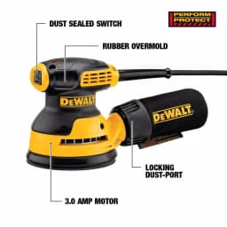 DEWALT DWE6421K 3 Amp Corded 5 in. Random Orbital Hook and Loop Sander thumbnail 2