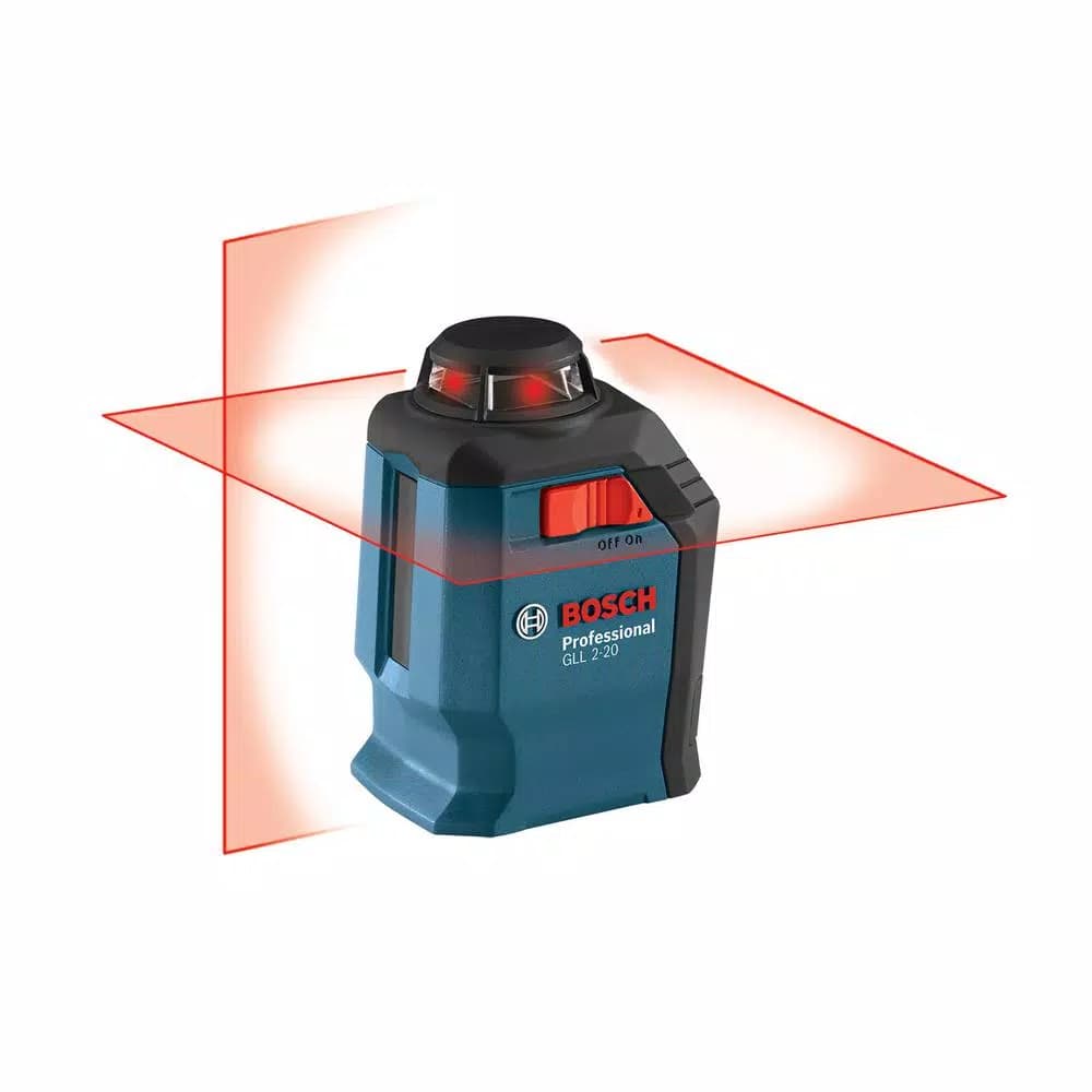 Bosch GLL 2-20 S 360 Degree Self-Leveling Horizontal Cross Line Laser Level, 65 ft.