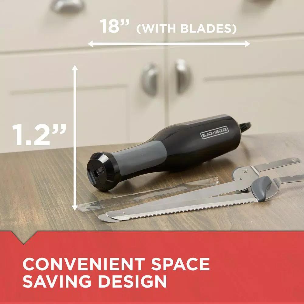 BLACK+DECKER 9 in. Comfort Grip Electric Knife, Black