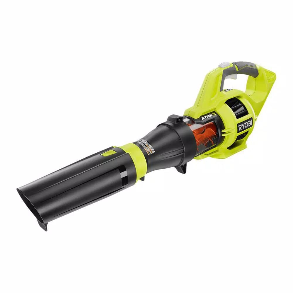 RYOBI 40V MAX Cordless Jet Fan Leaf Blower, 480 CFM, 110 MPH (Tool Only)