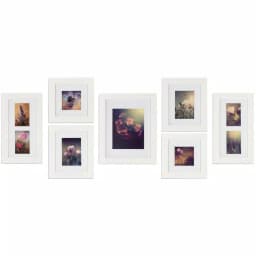 Pinnacle Gallery Perfect 7-Piece White Wood Picture Frame Set with Matted Openings thumbnail 3