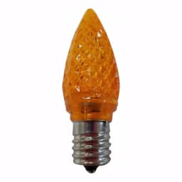 Unbranded C9 Orange LED Light Bulbs, Super Bright Faceted Replacement Lights (Pack of 25) thumbnail 1