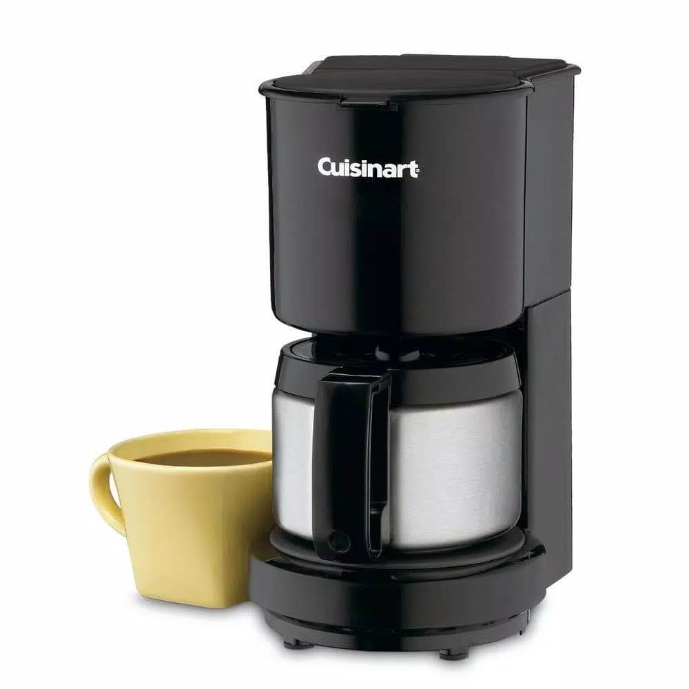 Cuisinart DCC-450BK 4-Cup Black Drip Coffee Maker with Stainless Steel Carafe
