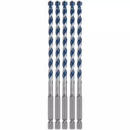 Bosch BlueGranite Turbo Carbide Hammer Drill Bits, 1/4 in. x 6 in., Hex Shank (5-Pack) thumbnail 1
