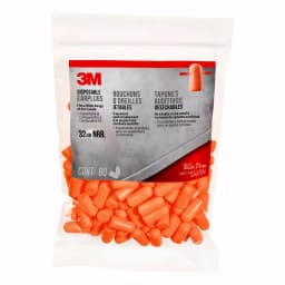 3M Disposable Foam Ear Plugs, High Visibility Orange, 80 Pairs thumbnail 1