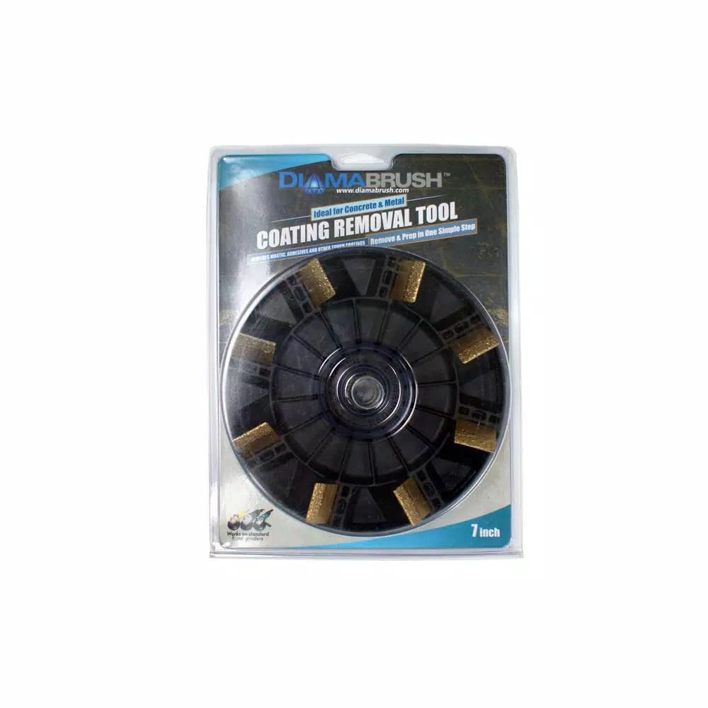 Diamabrush 7 in. Concrete Removal Tool - Abrasive Grinding Attachment for Glues, Epoxies & Coatings