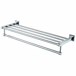 ALFI BRAND 23.63 in. Modern Wall Mount Towel Rack and Shelf, Polished Chrome thumbnail 1