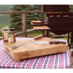 Catskill Craftsmen End Grain Hardwood Cutting Board Chopping Block with Feet thumbnail 2
