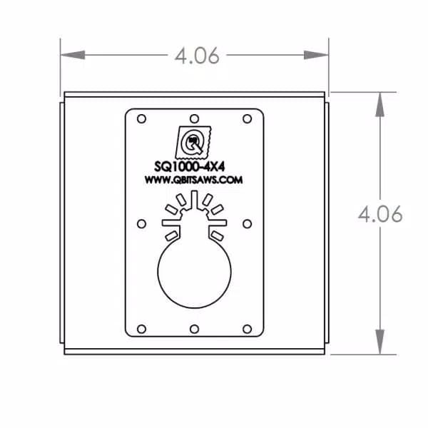 Q Bit QBit SQ1000-4X4 Oscillating Multi-Tool Saw Blade for 4 in. x 4 in. Old Work Outlet Boxes