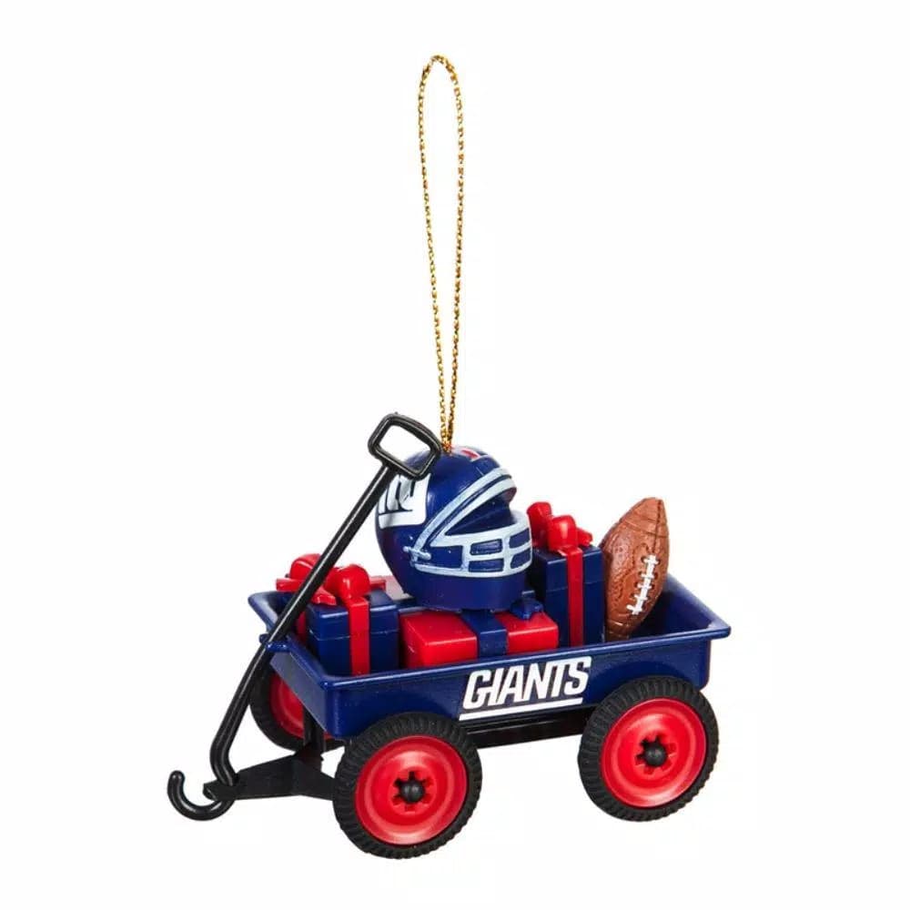 Team Sports America New York Giants NFL Team Wagon Christmas Ornament, Sports Novelty Decor