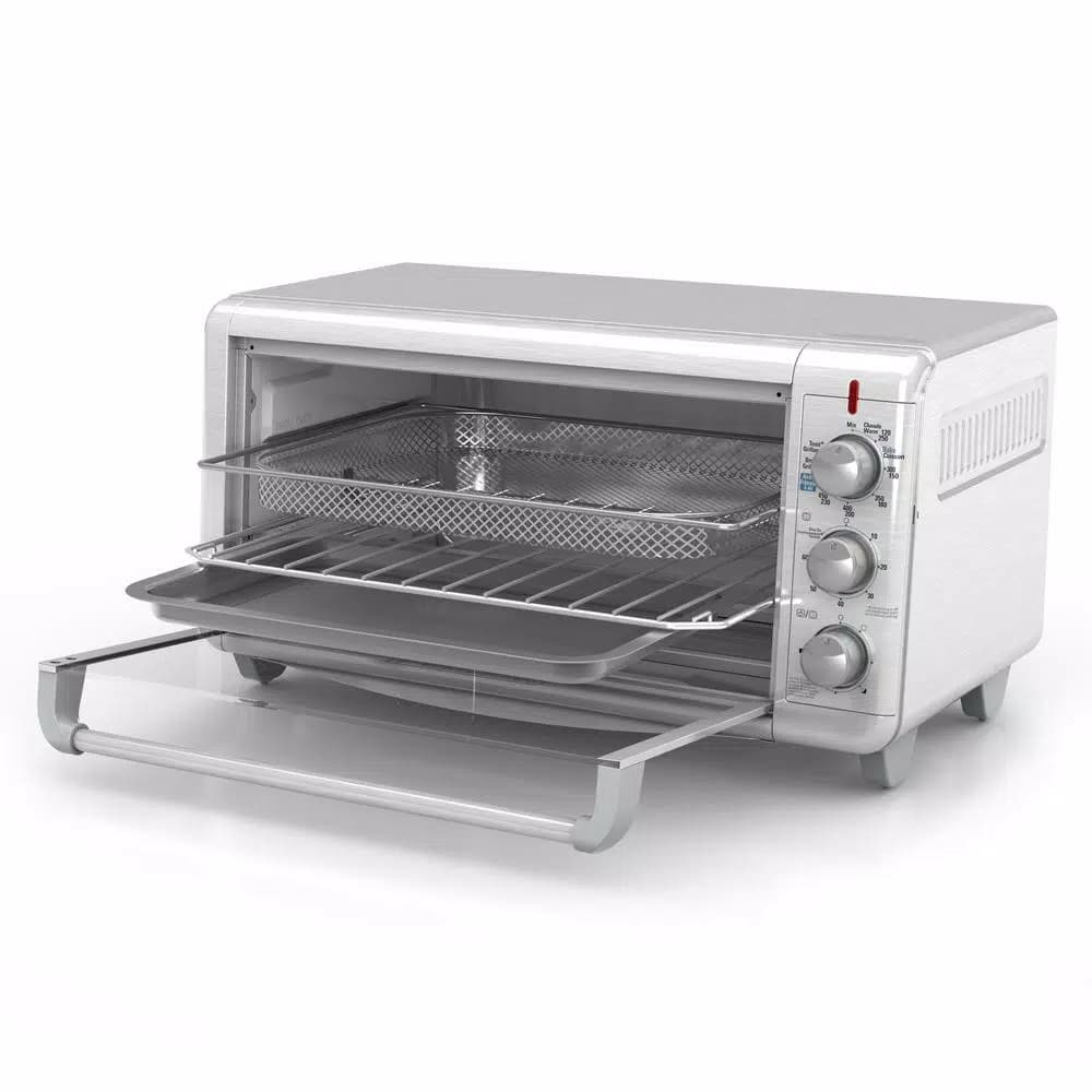 BLACK+DECKER 1500W Extra Wide Crisp 'N Bake Air Fry Toaster Oven, 8-Slice, Stainless Steel