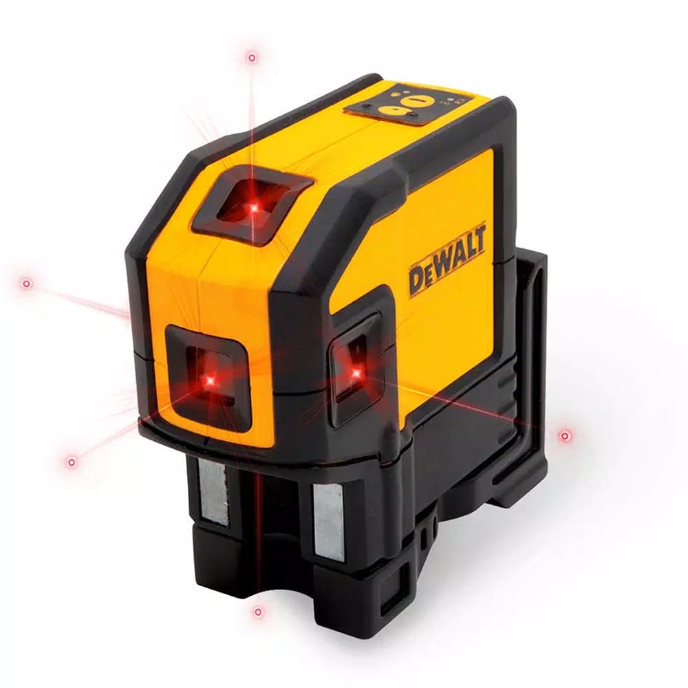 DEWALT Combilaser Self-Leveling 5-Spot & Horizontal Line Laser Level, Red