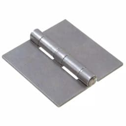 Hardware Essentials 4 in. Plain Steel Weldable Surface Hinge, Square Corner, Fixed Pin (5-Pack) thumbnail 1