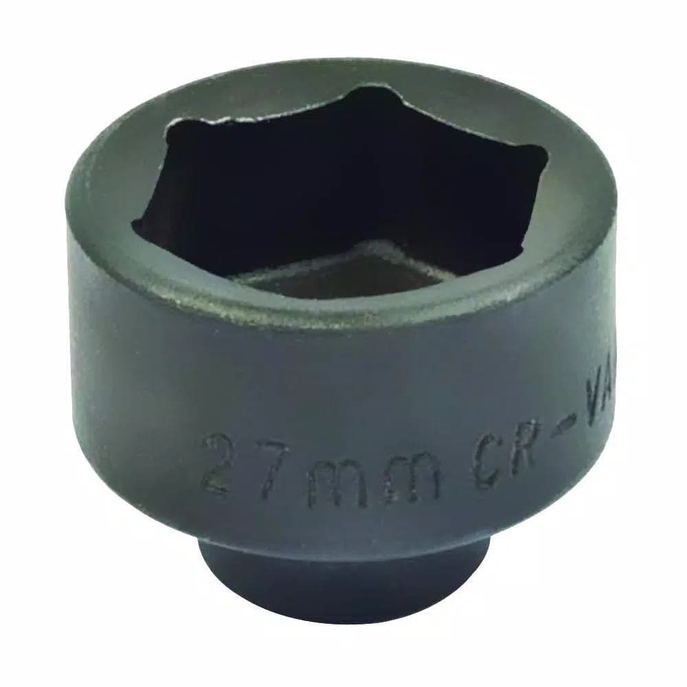 STEELMAN 27 mm Oil Filter Socket, 6-Point Chrome Vanadium Steel, 3/8 in. Drive