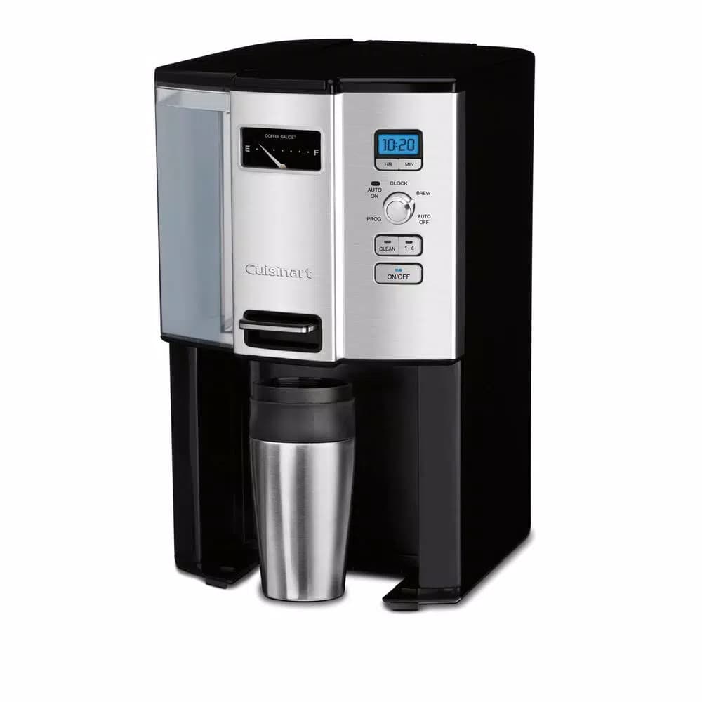 Cuisinart 12-Cup Black Chrome Drip Coffee Maker with Programmable Settings and Removable Water Reservoir