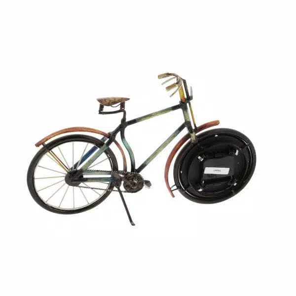 LITTON LANE 10 x 16 in. Vintage Rustic Iron Bicycle Frame Analog Clock