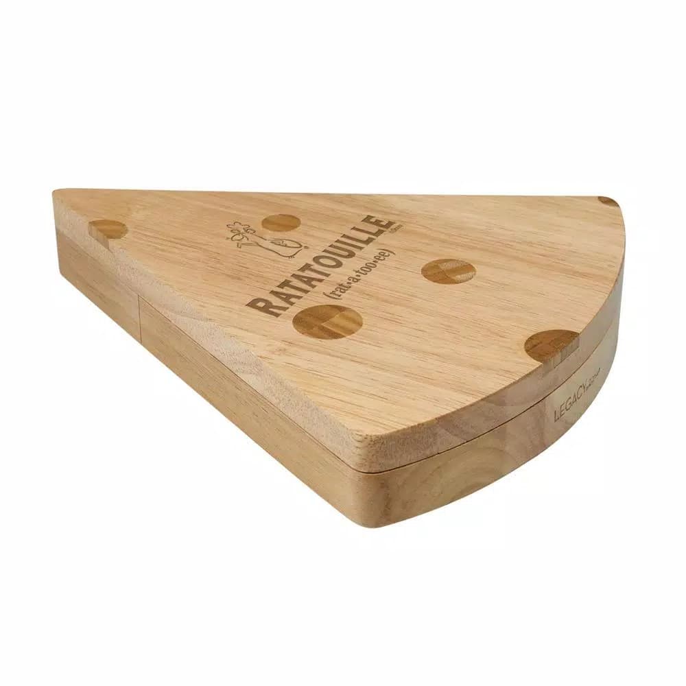 TOSCANA Picnic Time Ratatouille 10 in. Swiss Cheese Board and Tools Set