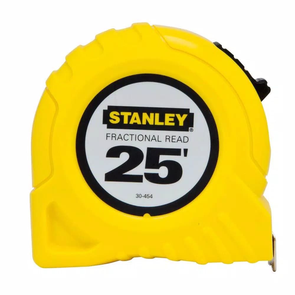 Stanley 25 ft. x 1 in. Fractional Read Scale Tape Measure with High-Impact ABS Case