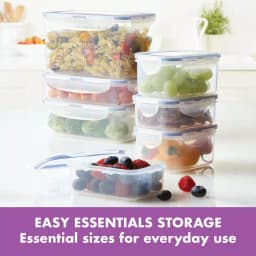 Lock & Lock Easy Essentials 14-Piece Rectangular Food Storage Container Set, BPA-Free thumbnail 3