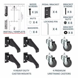 POWERTEC Workbench Casters with Quick-Release Plates, 4-Set Mobility Kit thumbnail 5