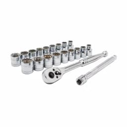 GEARWRENCH 20-Piece 3/8 in. Drive SAE/Metric 12-Point Ratchet and Socket Set thumbnail 1
